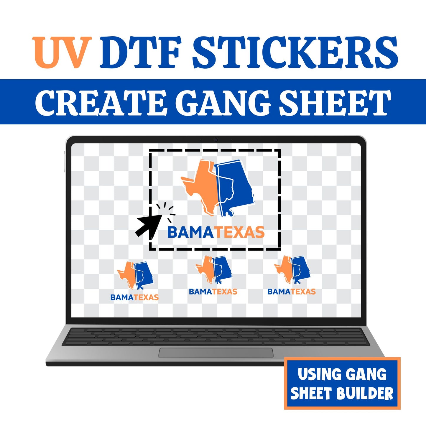 UV Sticker Prints - GANG SHEET using GANG SHEET BUILDER