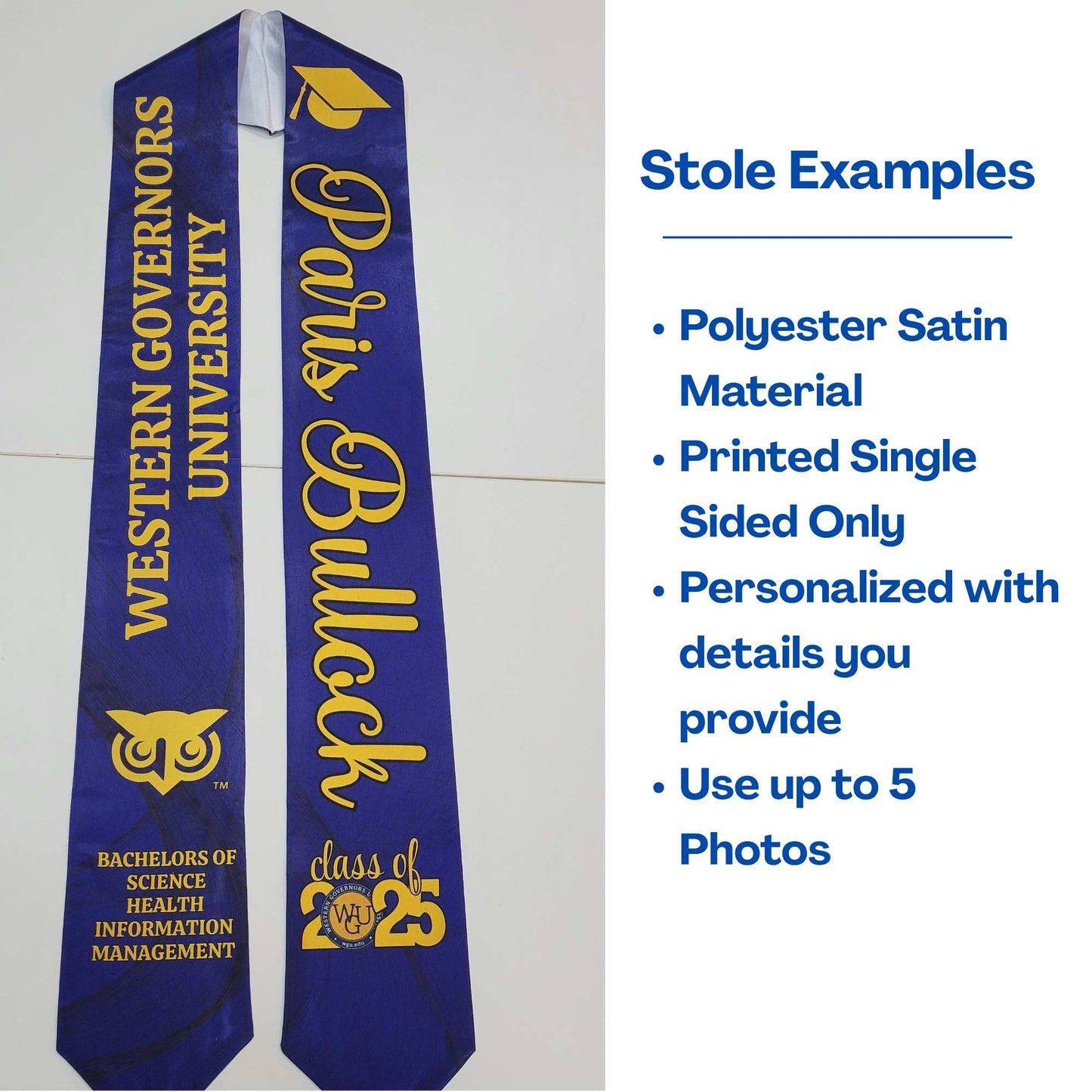 Custom Graduation Stoles/ Sash IV