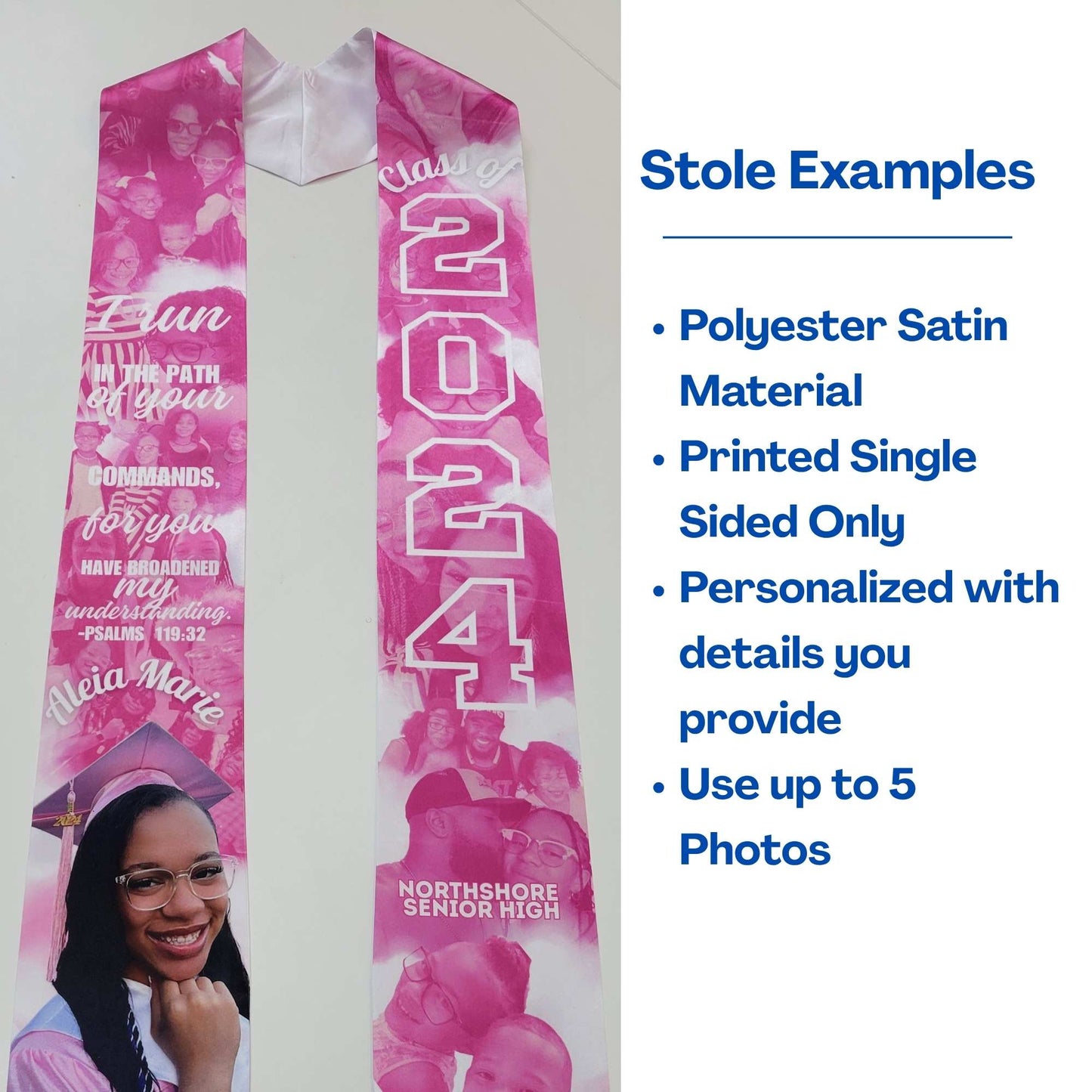 Custom Graduation Stoles/ Sash IV
