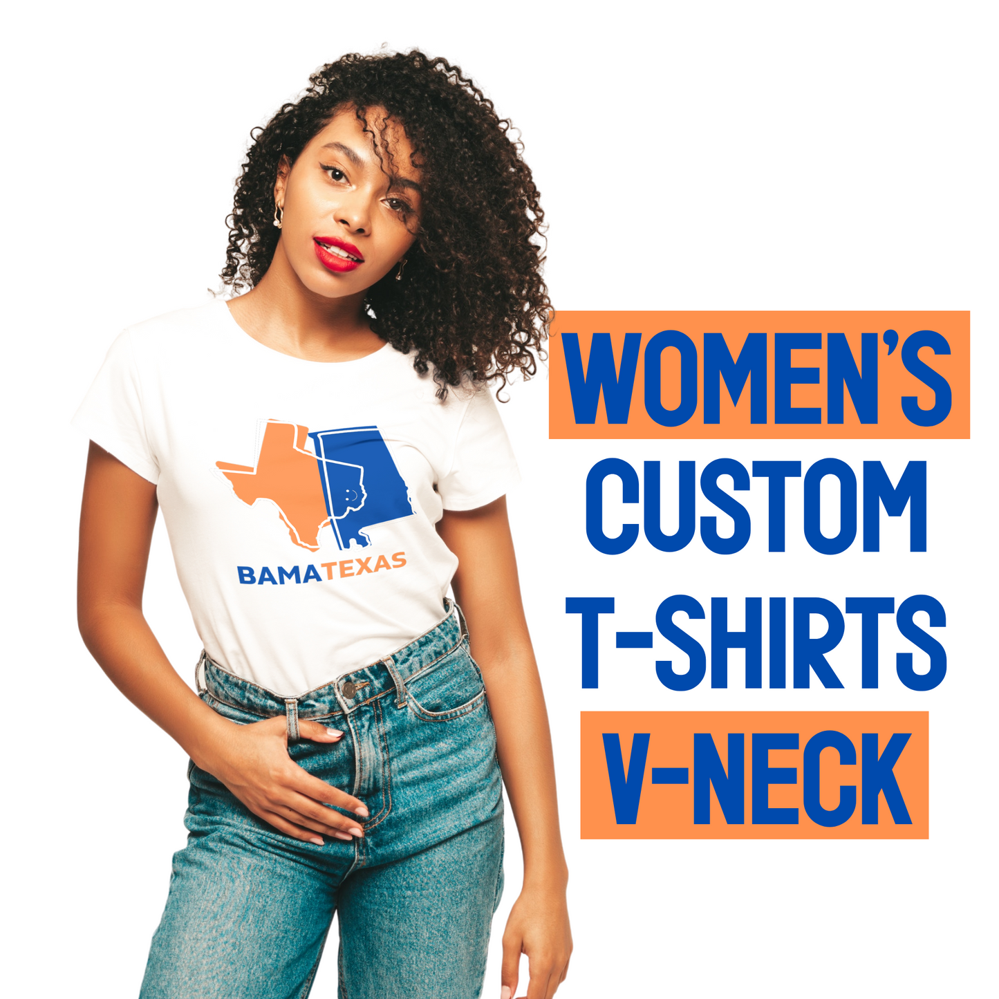 Women's Fit - Custom Shirts / T-Shirts (V-neck)