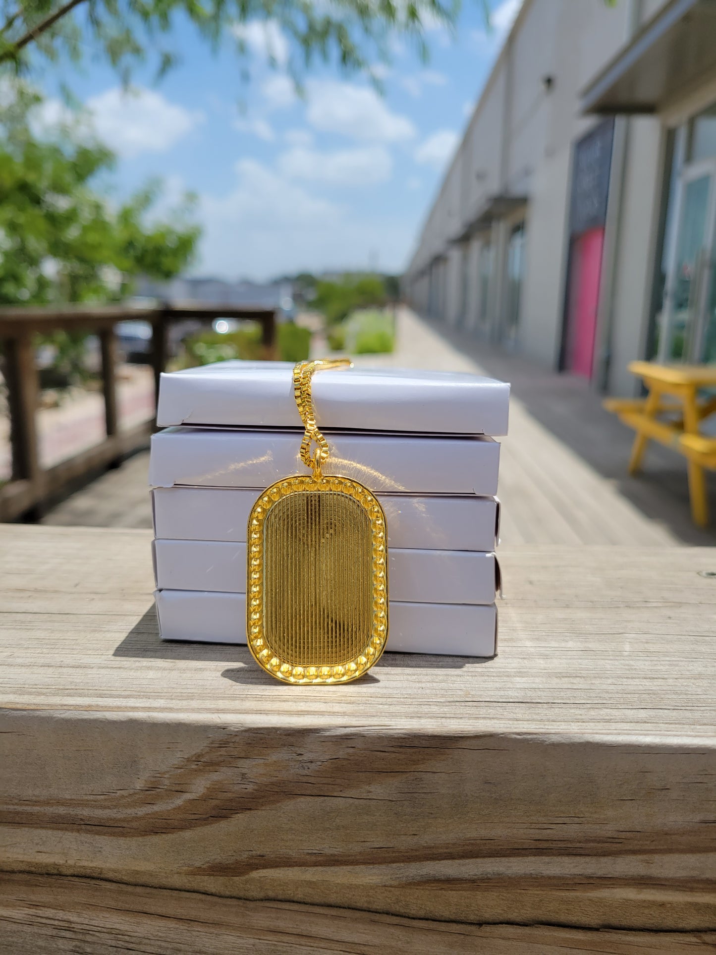 Rhinestone Necklace (Gold)