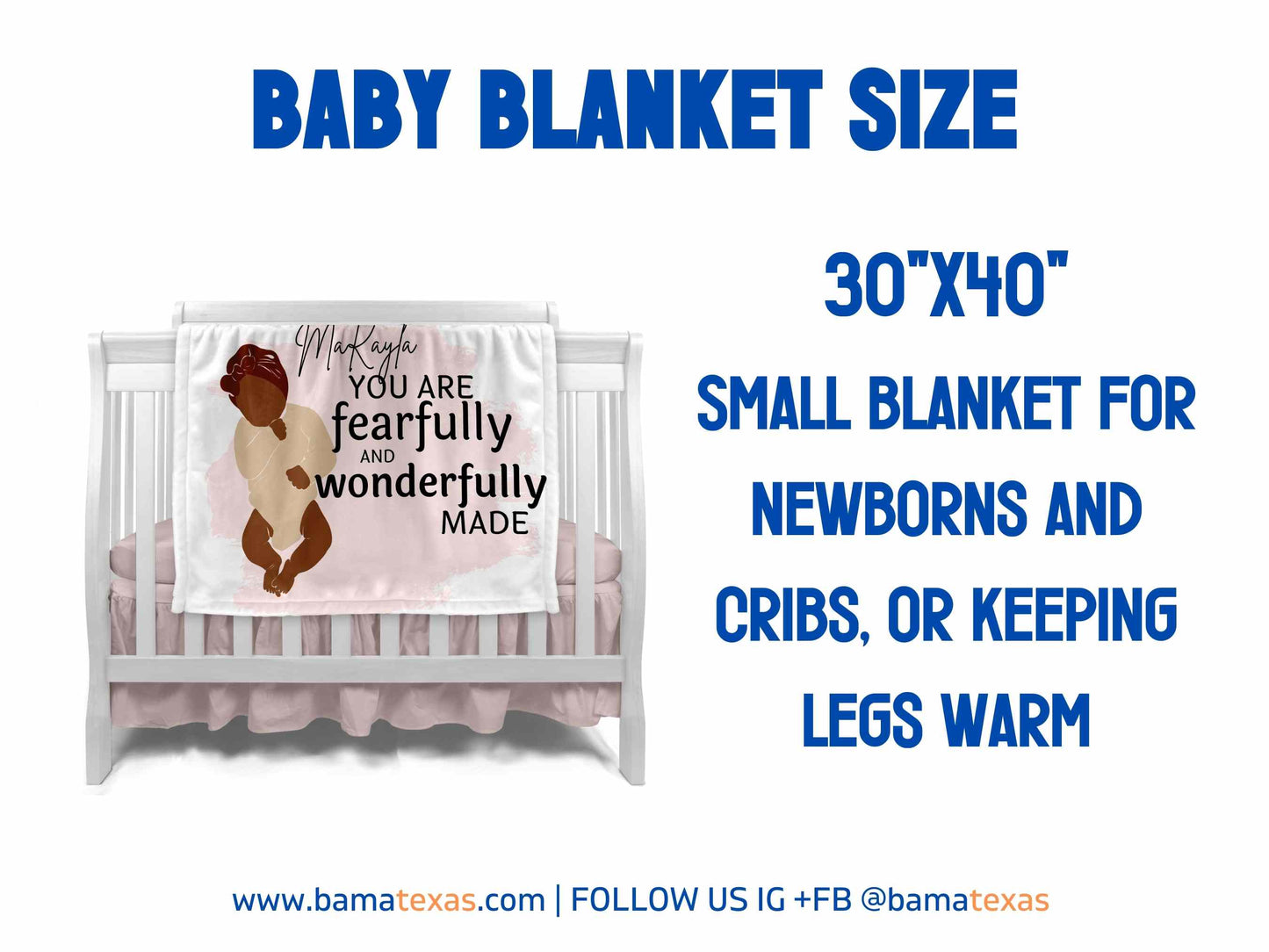 She is Wonderfully Made Baby Blanket