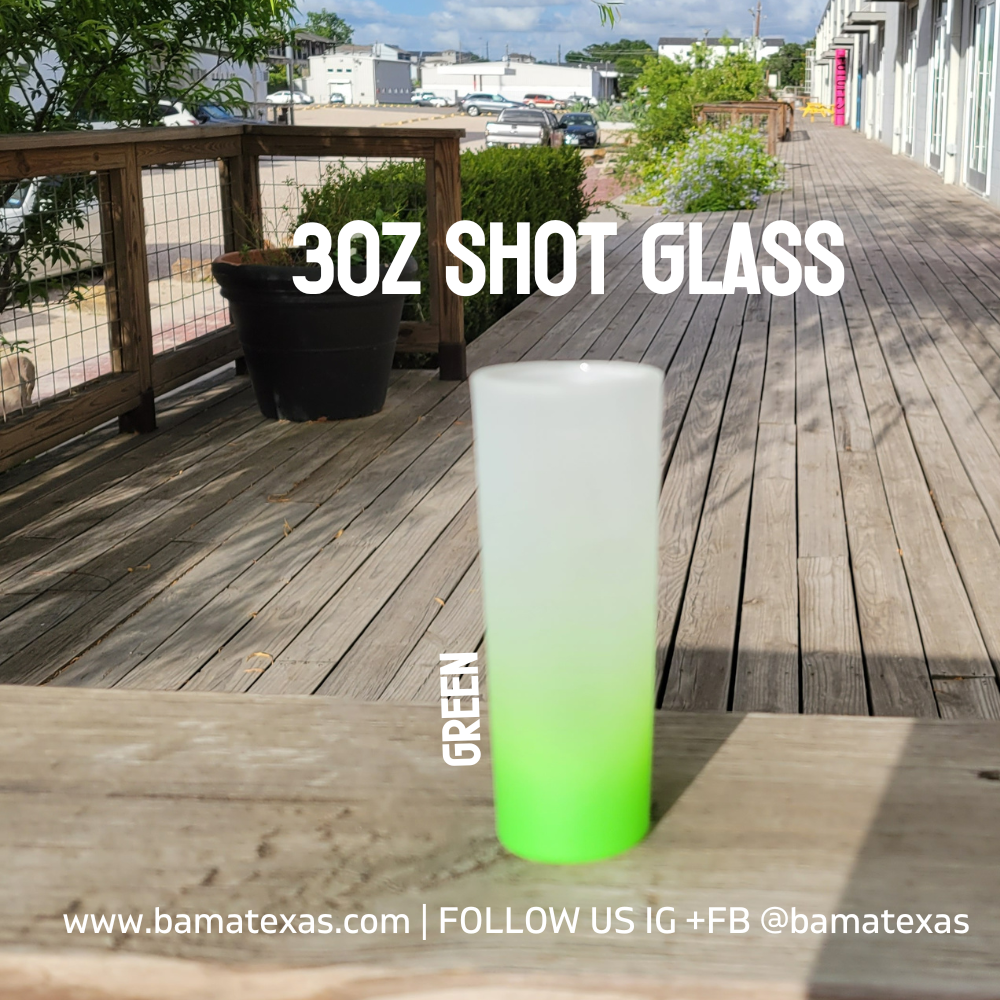 3oz Frosted Colored Shot Glass