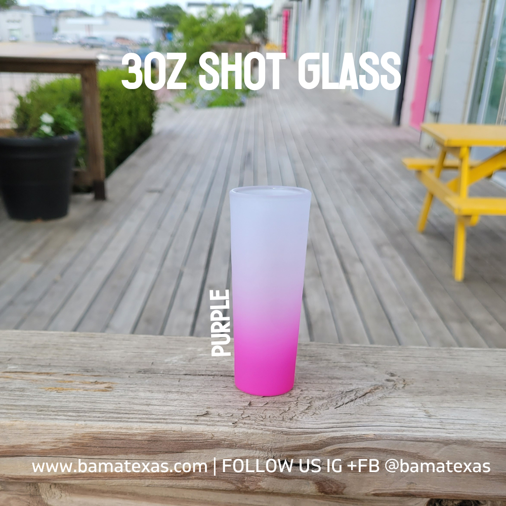 3oz Frosted Colored Shot Glass
