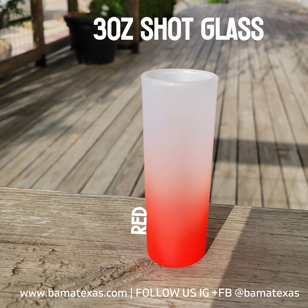 3oz Frosted Colored Shot Glass