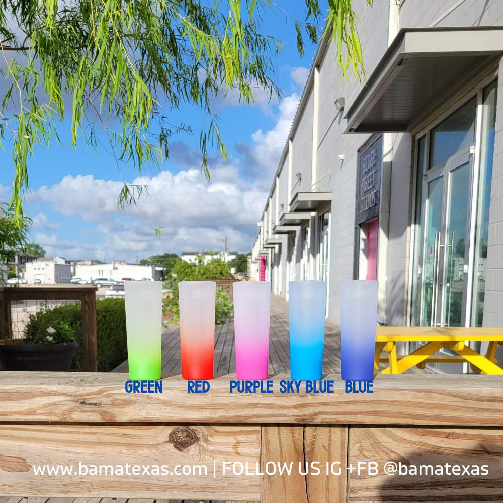 3oz Frosted Colored Shot Glass