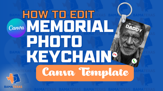 How to edit Memorial Photo Keychain in Canva