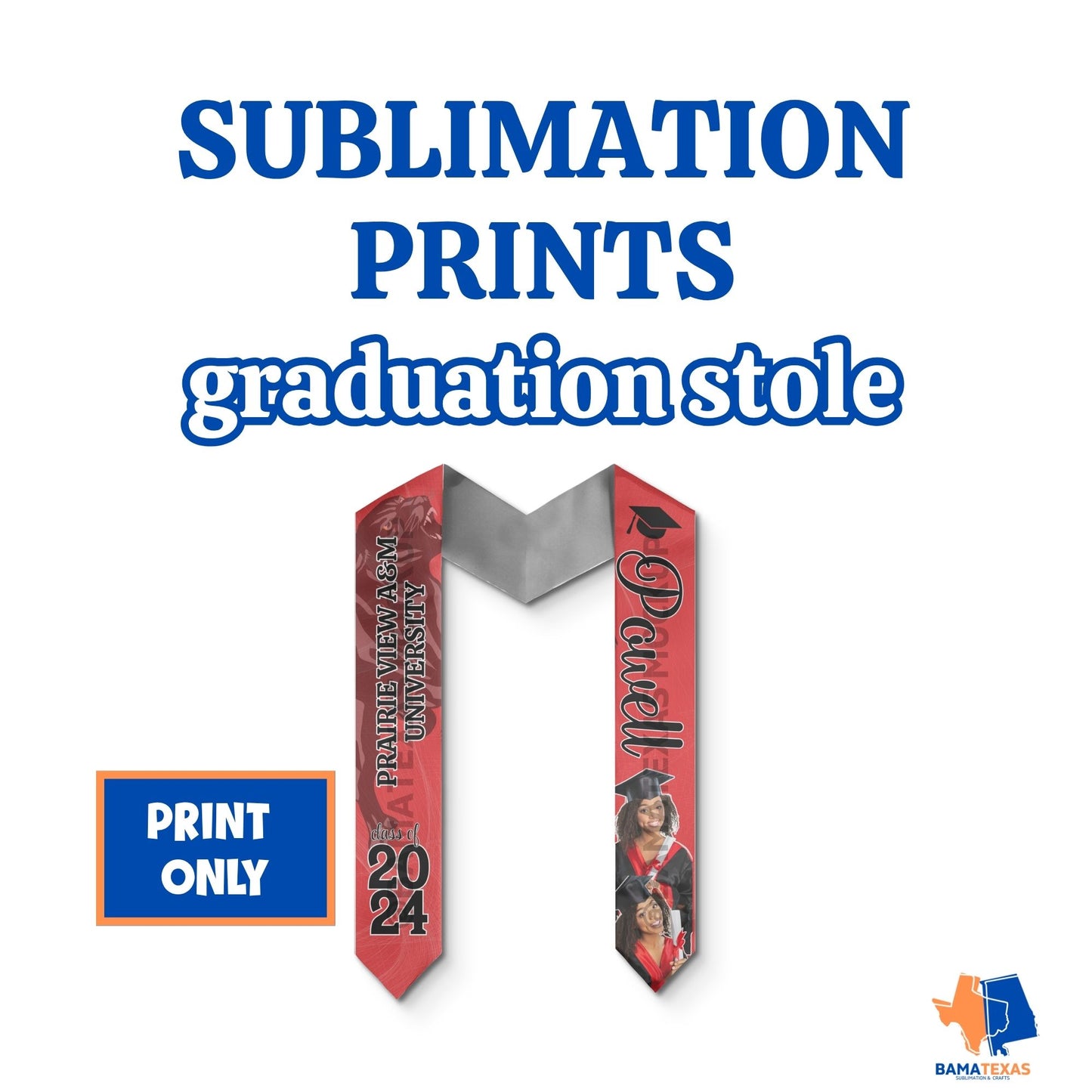 Grad Stole - Sublimation Print Only