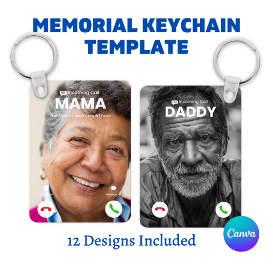 Memorial Phone Call Keychain Template