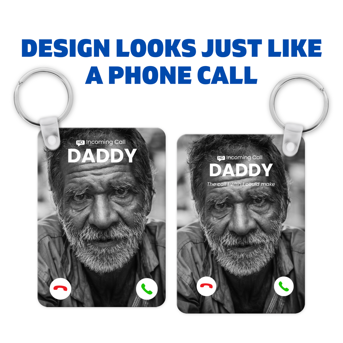 Memorial Phone Call Keychain Template