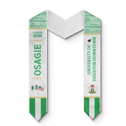 Custom Country Flag Graduation Stoles