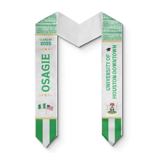 Custom Country Flag Graduation Stoles