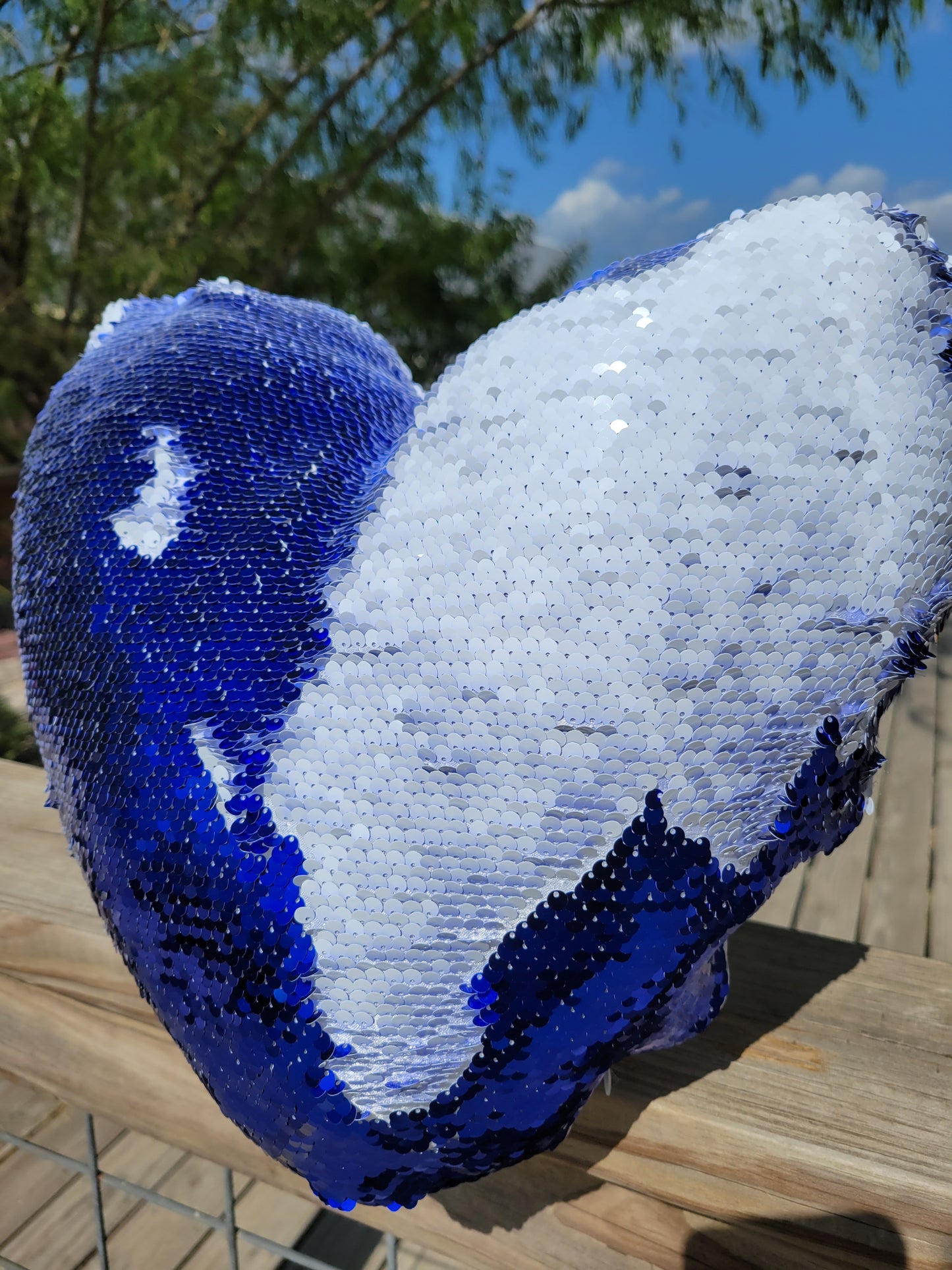 Heart Sequin Pillow Cover