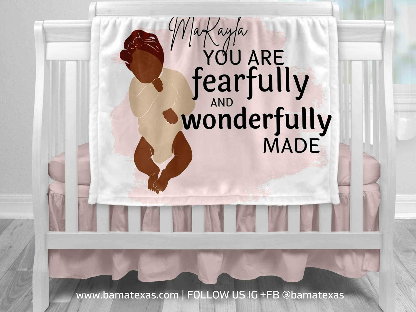 She is Wonderfully Made Baby Blanket