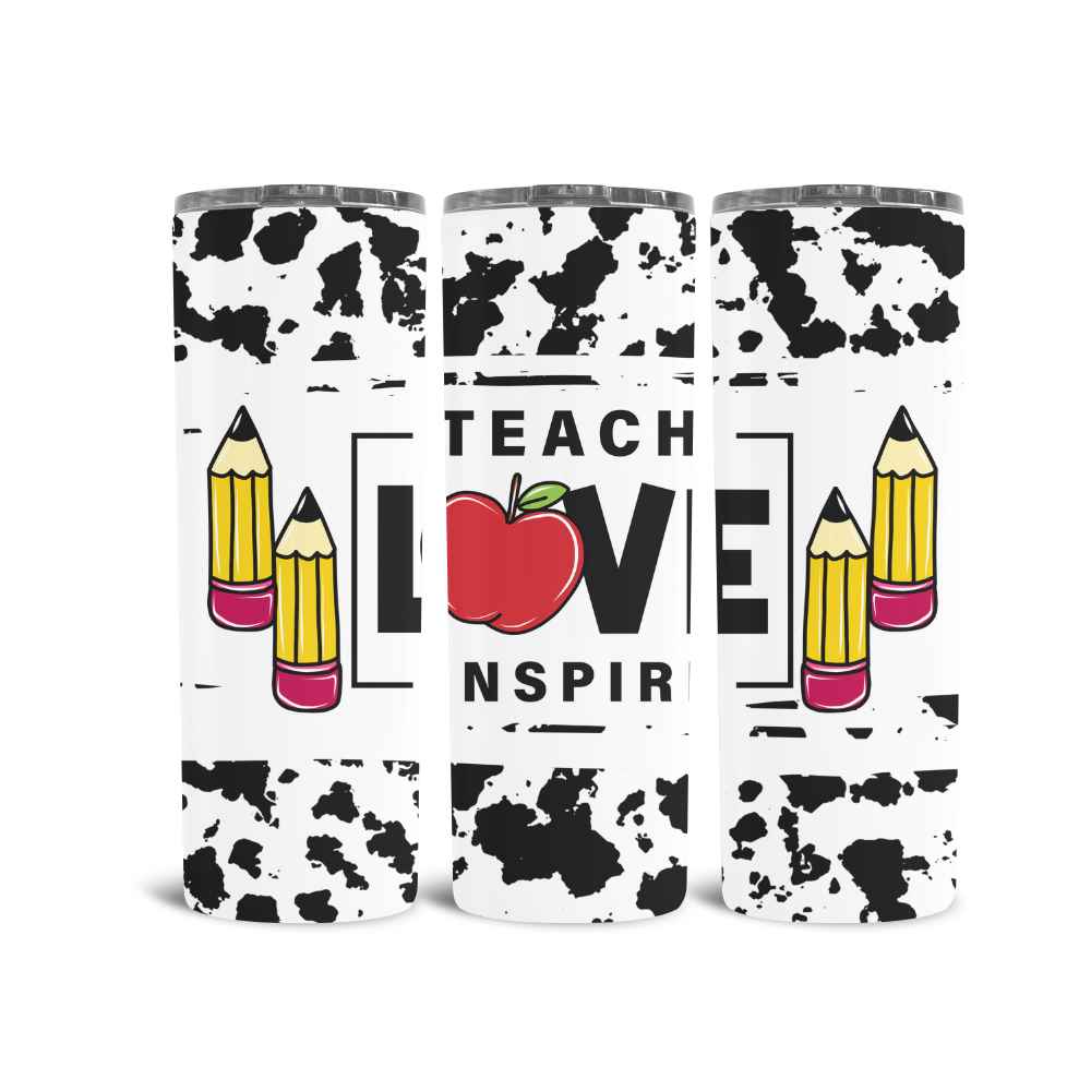 Teach Love Inspire - Black/White Tumbler