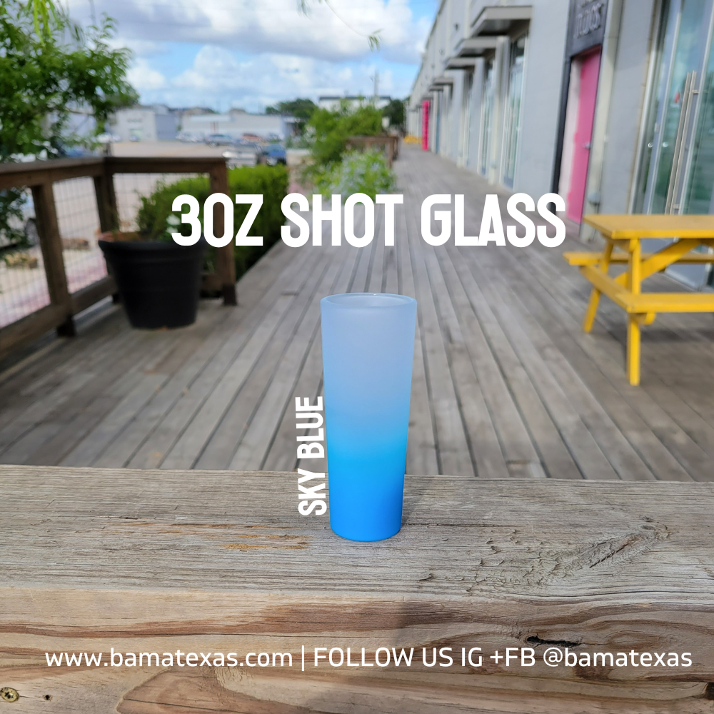 3oz Frosted Colored Shot Glass